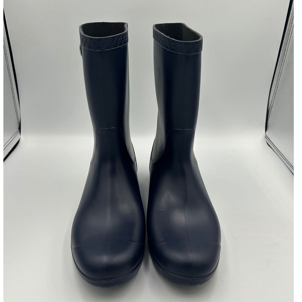 UGG Shaye Navy Blue Rubber Waterproof fur lined boots